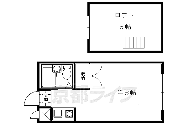 ファーストコート藤森(1K/2階)の間取り写真