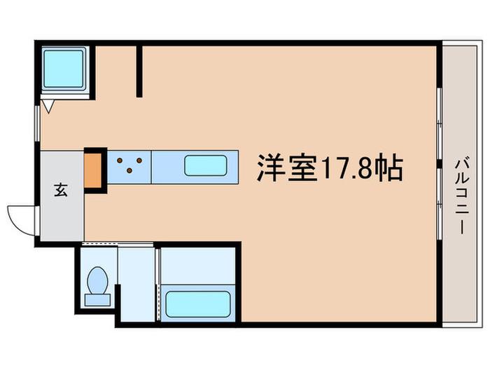 ヴィラ・ミナミII号館(ワンルーム/2階)の間取り写真