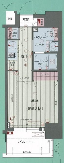 プレサンスSAKAE白川公園II(1K/9階)の間取り写真