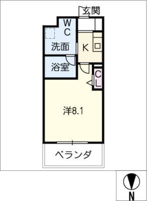 サカエ東桜ビル(1K/6階)の間取り写真