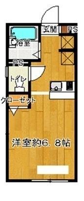 CANVAS・N(ワンルーム/1階)の間取り写真