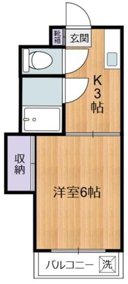 レスポワール(1K/3階)の間取り写真