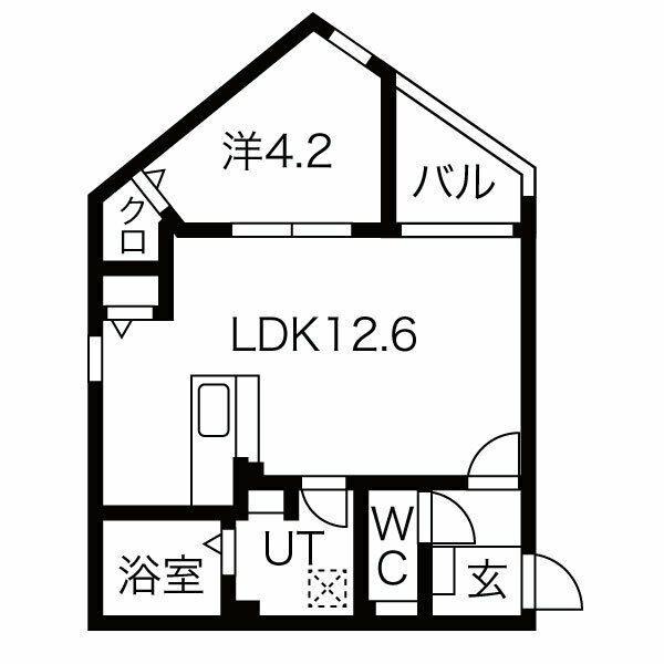 NAGOYA THE FOREST(1LDK/1階)の間取り写真