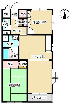 ステップⅢ(2LDK/2階)の間取り写真