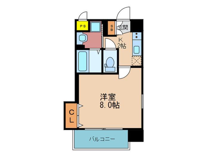 レオンコンフォート新梅田III(1K/4階)の間取り写真