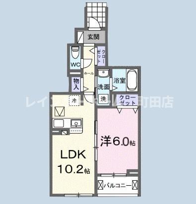 フォンテーヌⅤ(1LDK/1階)の間取り写真