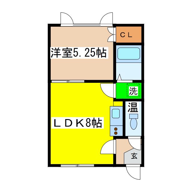 レプレアーバン(1LDK/2階)の間取り写真