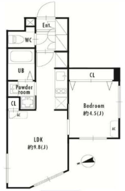 プライマル大塚(1LDK/3階)の間取り写真