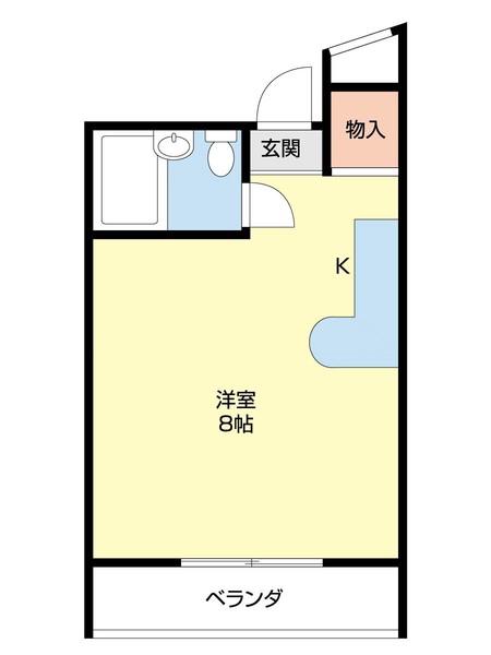 サンコープラザ南出島(ワンルーム/2階)の間取り写真