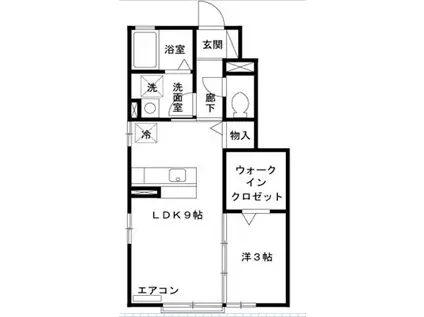 エルシオン中園(1LDK/1階)の間取り写真