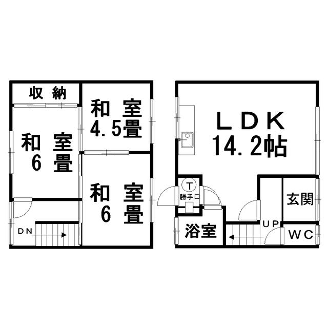 伊藤マンション(3LDK/1階)の間取り写真