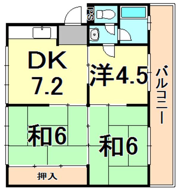 TGハイツ(3DK/3階)の間取り写真