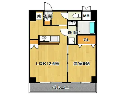 セラピアザ船橋(1LDK/7階)の間取り写真