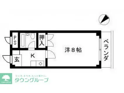 フォーブル・ユウ(1K/3階)の間取り写真