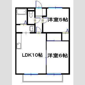 サンライフ新町(2LDK/2階)の間取り写真