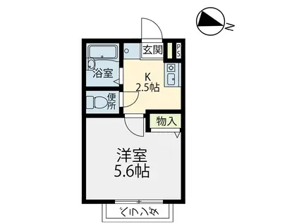 へーベルメゾン桂香(1K/2階)の間取り写真