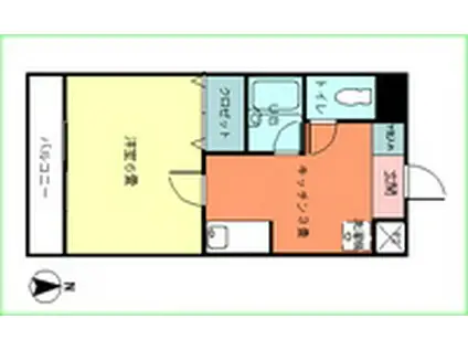 第2安本ビル(1K/6階)の間取り写真