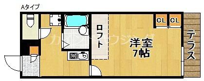 レオパレスパルフェII(1K/3階)の間取り写真
