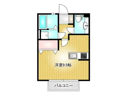 ビューティフルハイム(ワンルーム/1階)の間取り写真