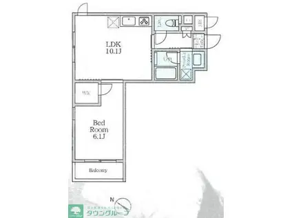 メゾンドエム(1LDK/2階)の間取り写真