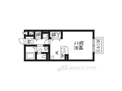 アムール西桂(1K/1階)の間取り写真