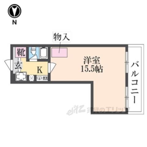カーサソラッツオ1番館(1K/3階)の間取り写真