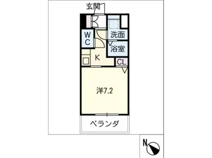 CK-RESIDENCE野並駅前(1K/5階)の間取り写真