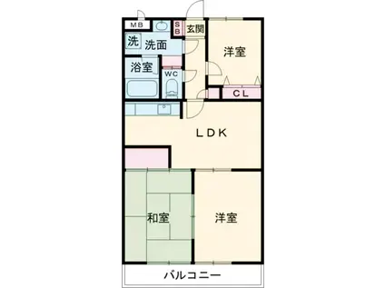 アスティー久下(3LDK/3階)の間取り写真