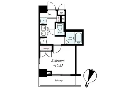 ヴェルステージ板橋本町II(1K/8階)の間取り写真