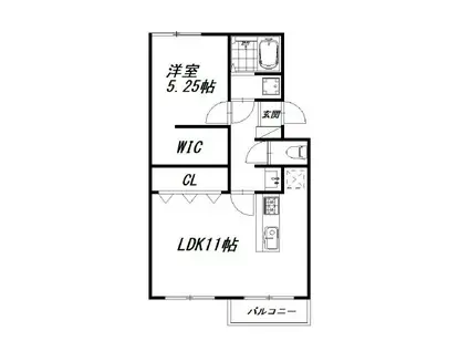 コーポ伊藤(1LDK/1階)の間取り写真