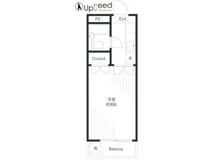 ラ・フォルテ深沢(1K/1階)の間取り写真