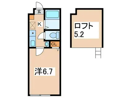 SHALAROSTE HILLS MACHIDA(1K/1階)の間取り写真