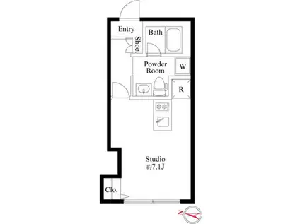 MDM池尻大橋II(ワンルーム/1階)の間取り写真