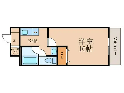 サンライズあもうだ(1K/2階)の間取り写真