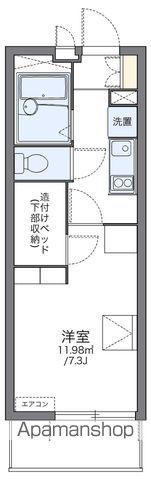 レオパレスコンフォートマック(1K/1階)の間取り写真