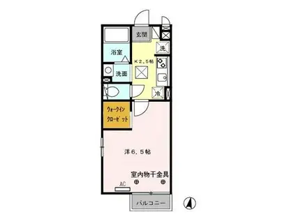 メゾン・ド・アレーズ(1K/1階)の間取り写真