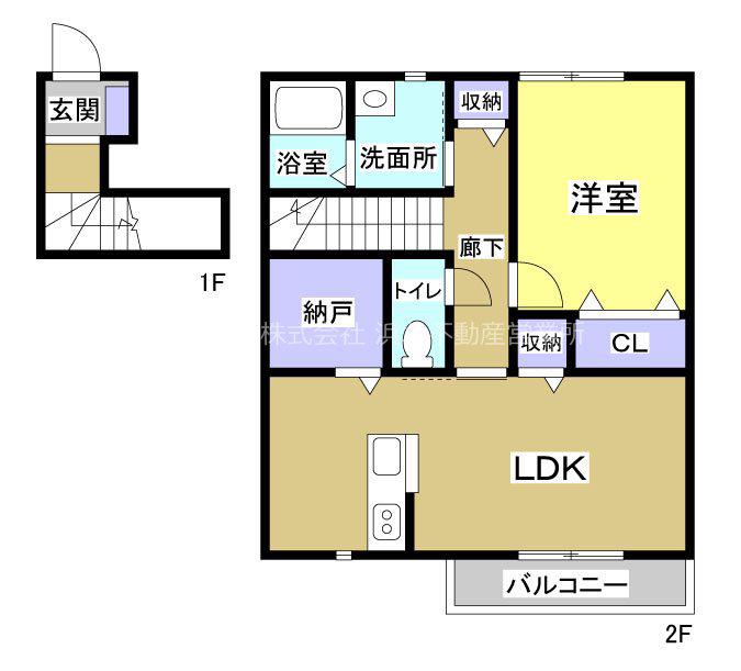 グラングレースII(1LDK/2階)の間取り写真