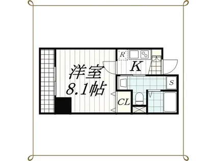 HUMANハイム千葉本町(1K/10階)の間取り写真