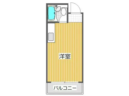 玉出ハイツ(ワンルーム/3階)の間取り写真