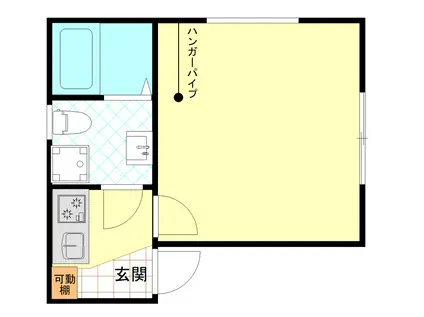 ノーブル四ツ木(1K/1階)の間取り写真