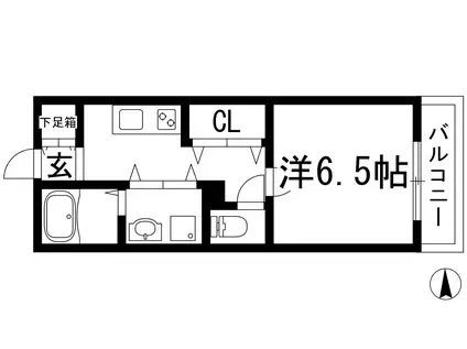 ソラーナメゾン池田天神(1K/3階)の間取り写真
