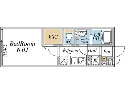 リブリ・西浦和(1K/1階)の間取り写真