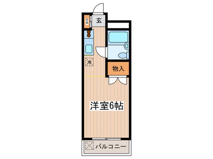 グレースコート(ワンルーム/3階)の間取り写真