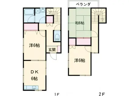 クイーンコート1(3DK/1階)の間取り写真