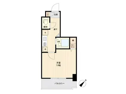 ザ・レジデンス行徳II(1K/3階)の間取り写真