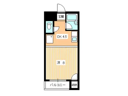 ハイツアピア(1DK/1階)の間取り写真