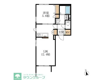 SCOLECITE(1LDK/1階)の間取り写真