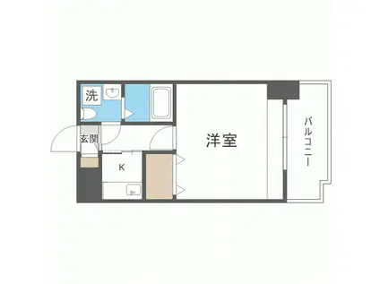 エステート・モア・西公園(1K/12階)の間取り写真