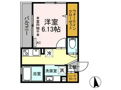 セレスティン三軒茶屋(1K/3階)の間取り写真