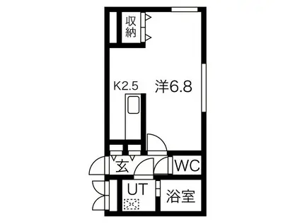 LA FORTE桑園 (1K/3階)の間取り写真